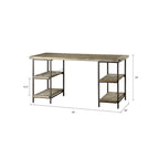 Industrial Metal Frame Accent Desk