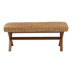 Woven Water Hyacinth Bench