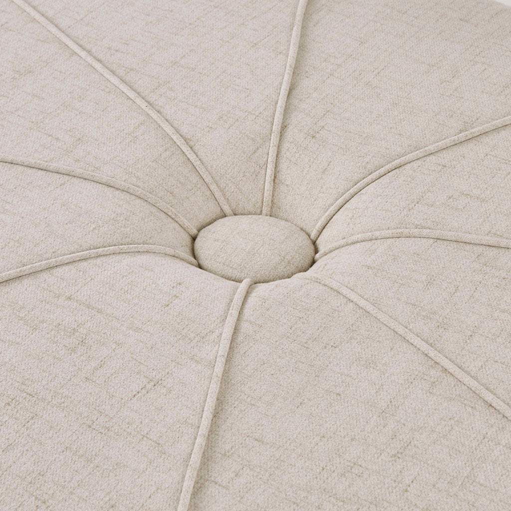 48" Polyester Fabric Large Cocktail Ottoman