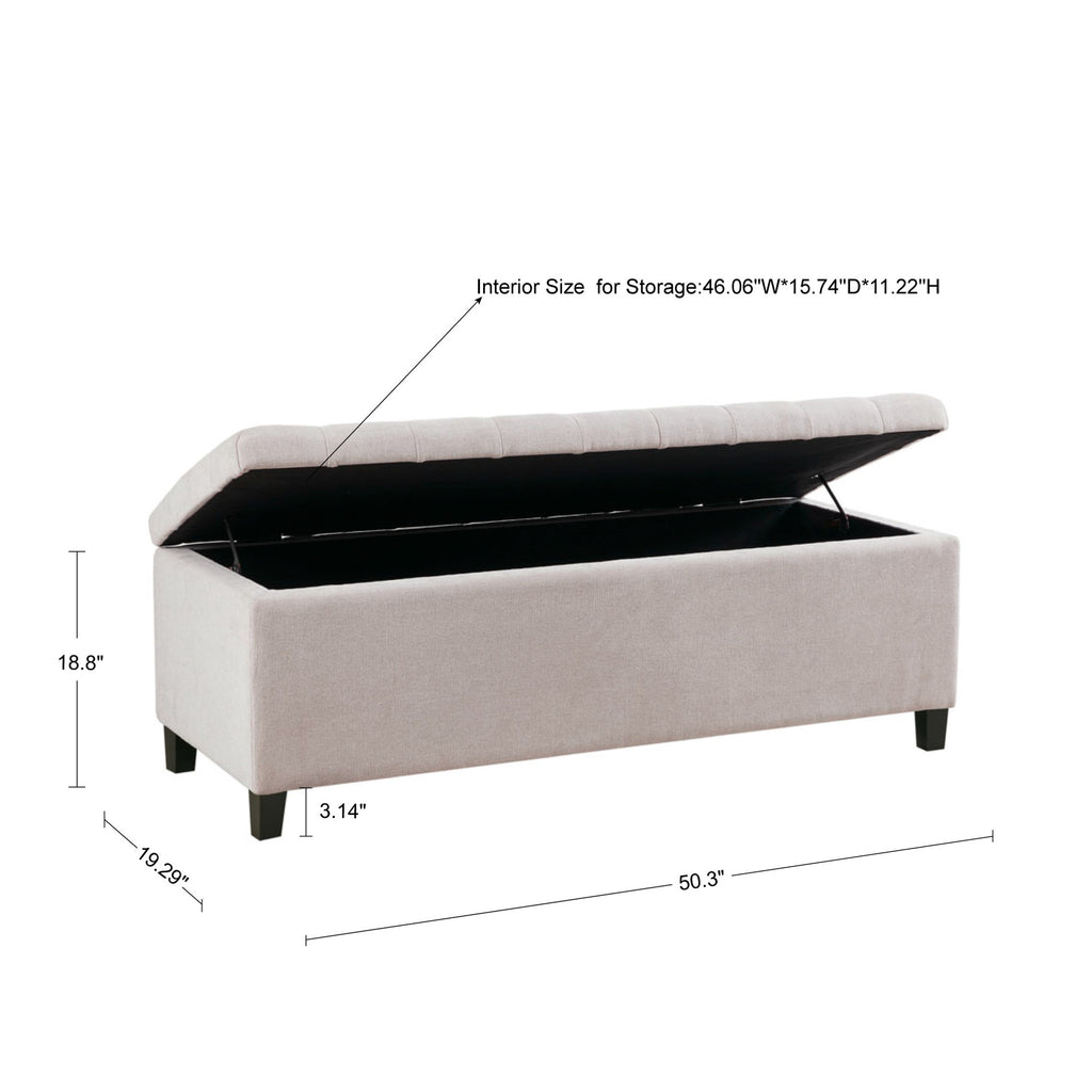 Tufted Top Soft Close Storage Bench