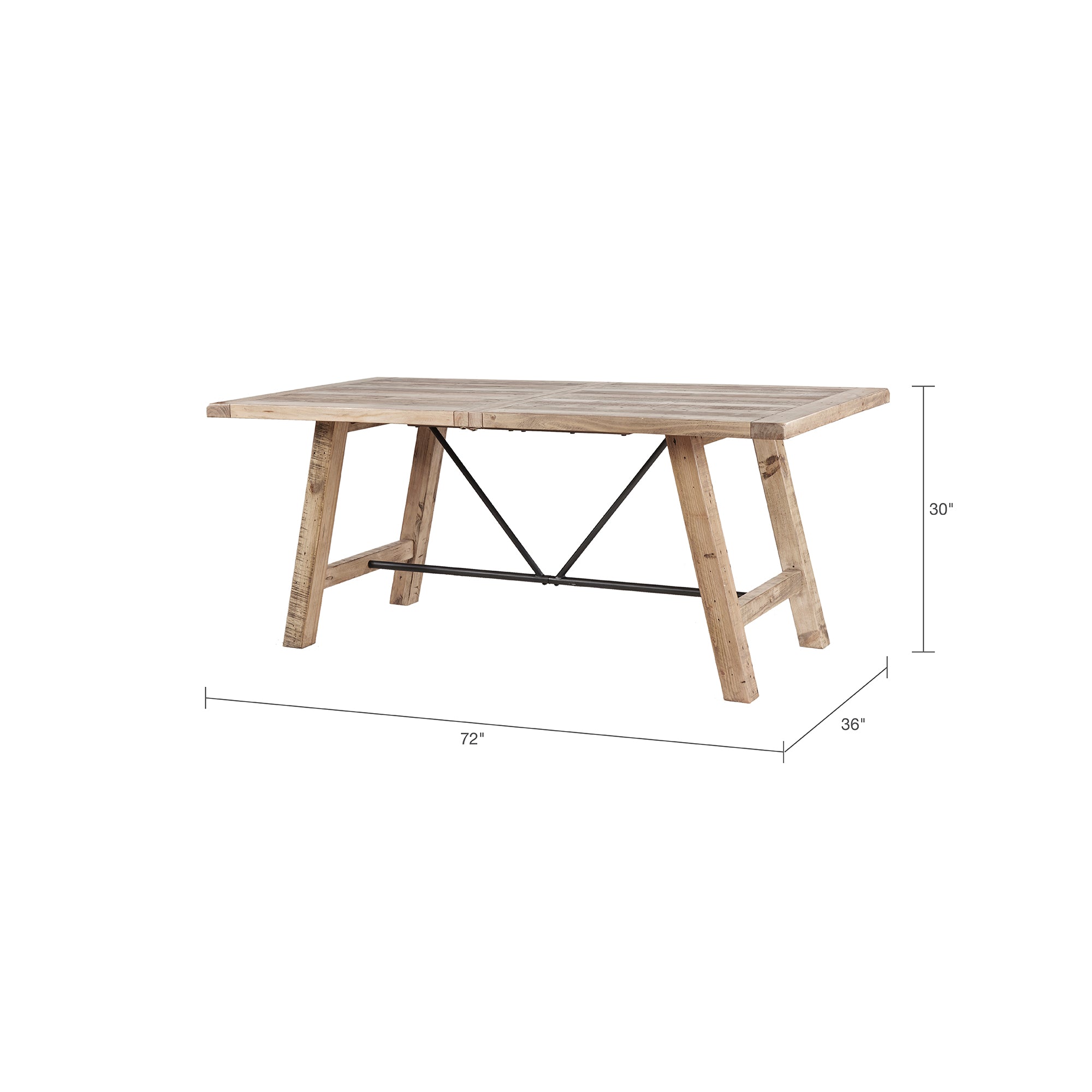 Rustic Solid Pine Dining Table