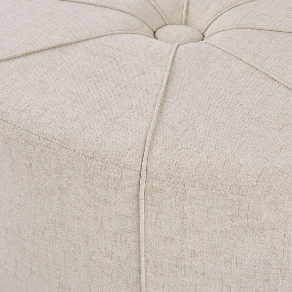 48" Polyester Fabric Large Cocktail Ottoman