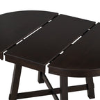 TREXM Farmhouse Round Extendable Dining Table with 16" Leaf