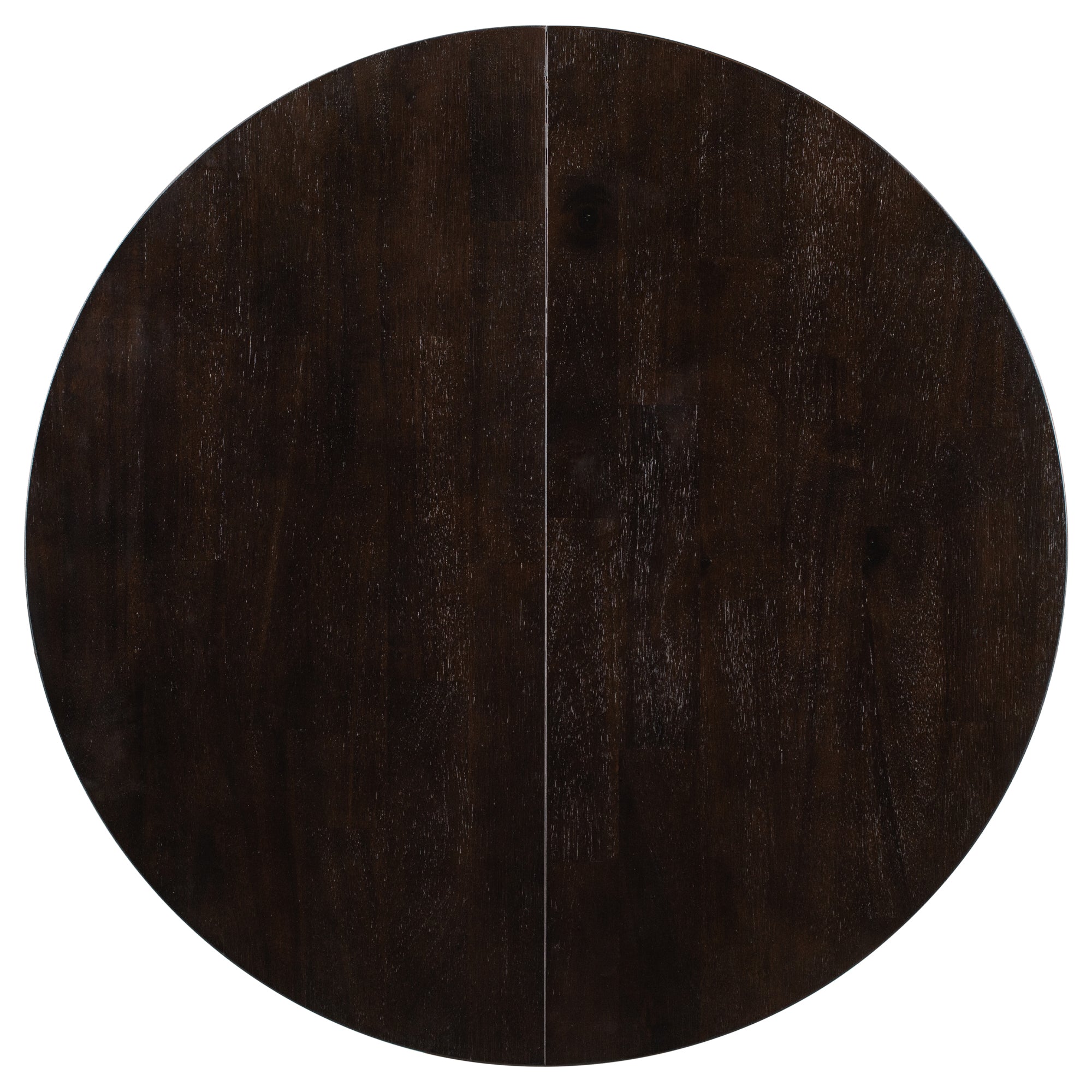 TREXM Farmhouse Round Extendable Dining Table with 16" Leaf