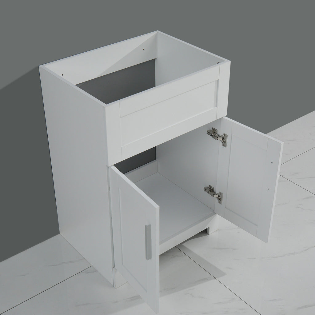 24in White Laundry Utility Cabinet Combo