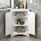 White Triangle Bathroom Storage Cabinet