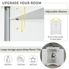 White Triangle Bathroom Storage Cabinet