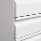 3-Drawer Mobile Filing Cabinet with Lock in White