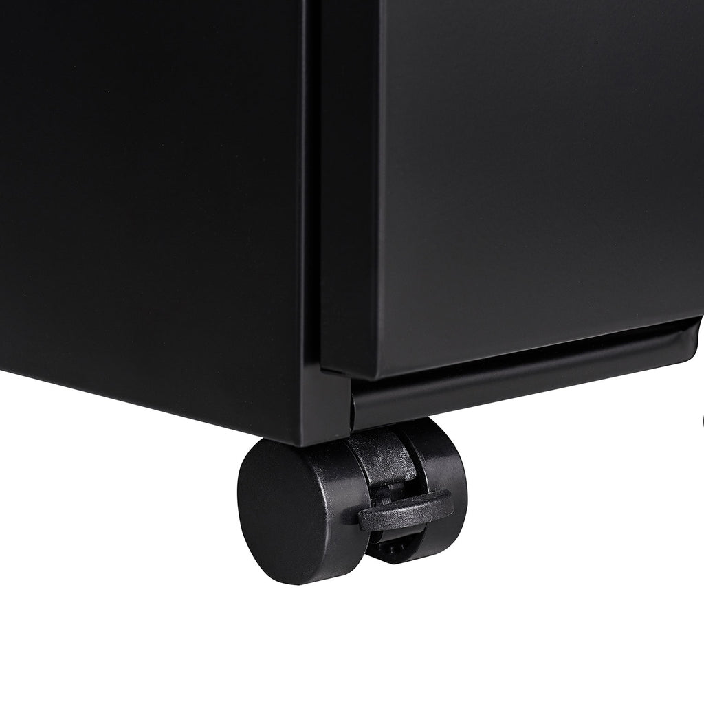 3-Drawer Mobile Filing Cabinet with Lock