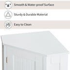 White Bathroom Cabinet Triangle Corner Storage Cabinet