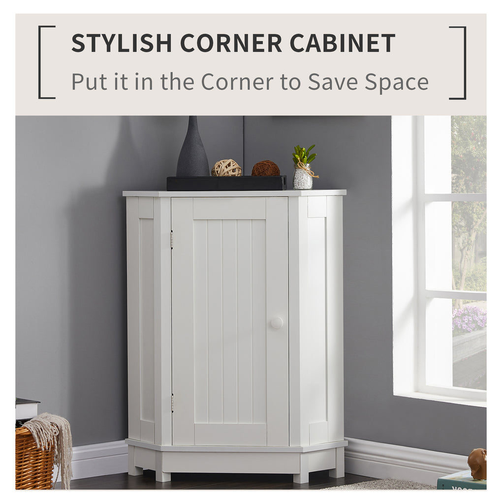White Bathroom Cabinet Triangle Corner Storage Cabinet