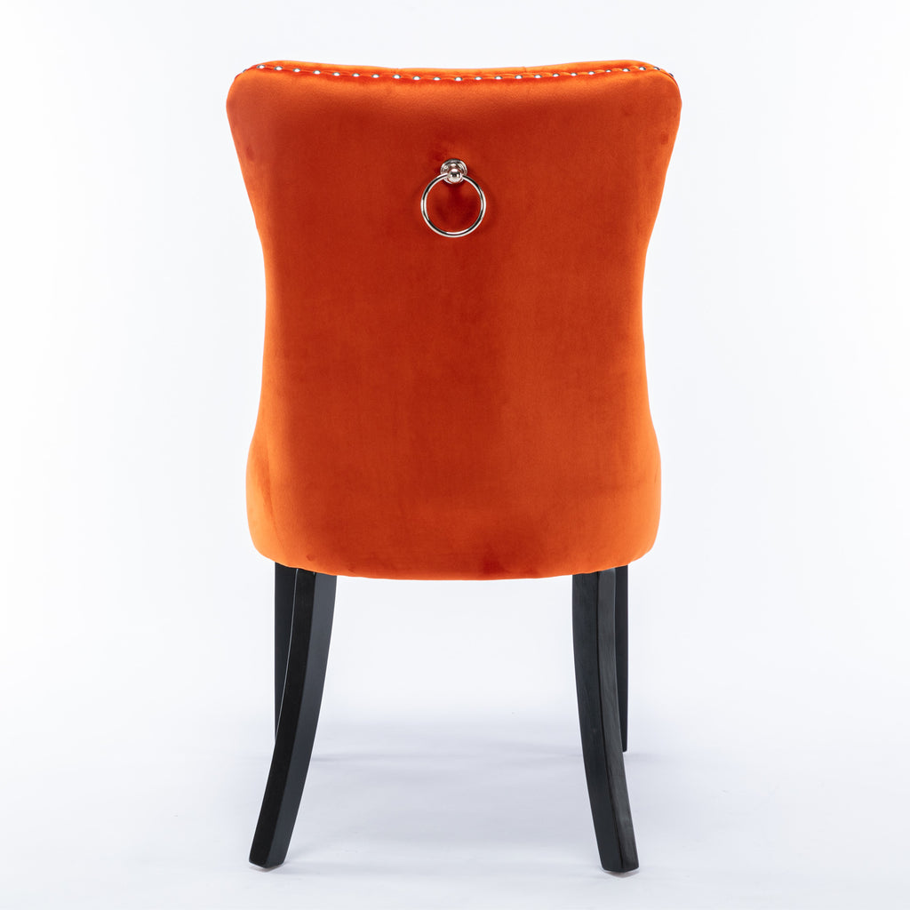 Nikki Collection Modern Velvet Upholstered Dining Chair Set