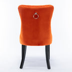 Nikki Collection Modern Velvet Upholstered Dining Chair Set