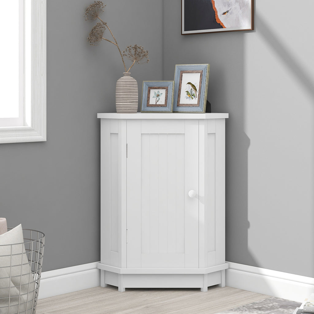 White Bathroom Cabinet Triangle Corner Storage Cabinet