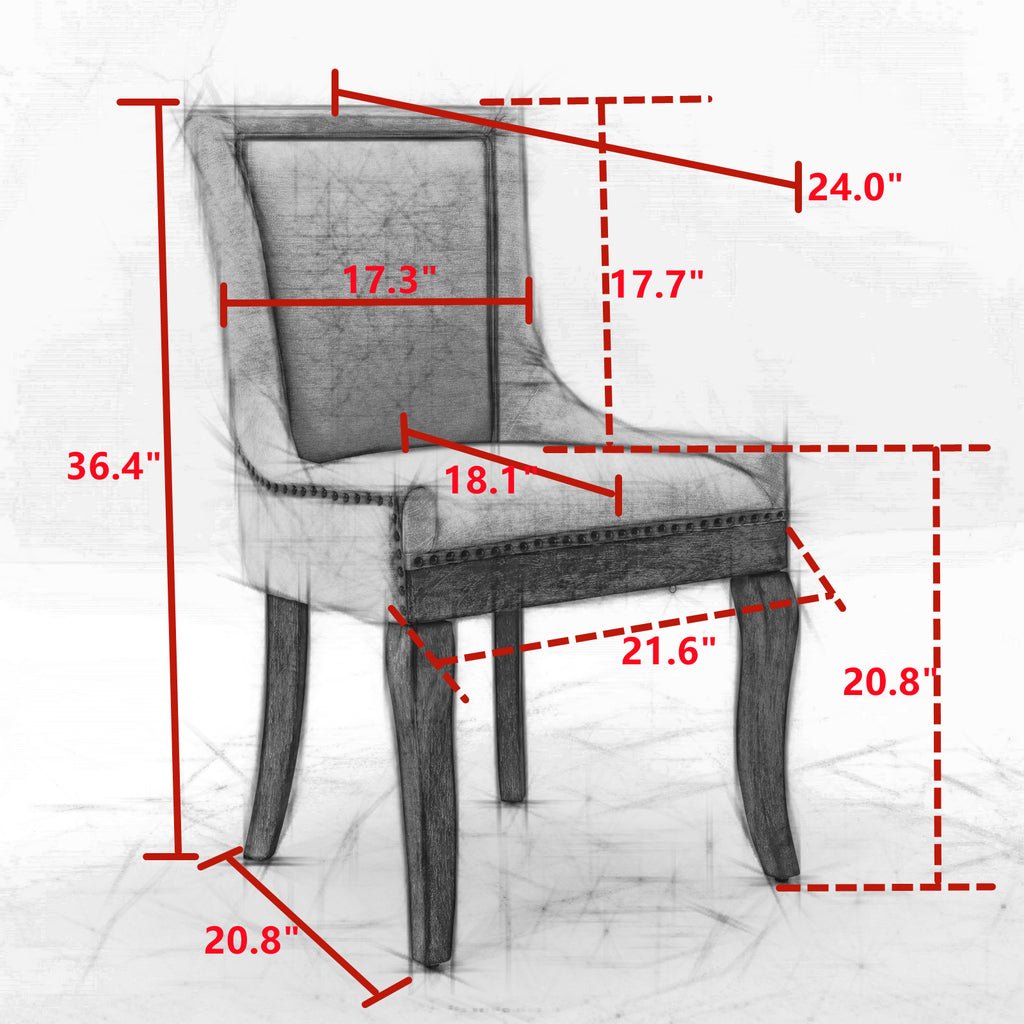 A&A Furniture Ultra Side Dining Chair Set of 2 in Wine