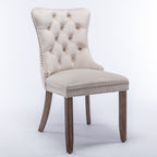 Nikki Collection Modern Velvet Upholstered Dining Chair Set