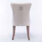 Nikki Collection Modern Velvet Upholstered Dining Chair Set