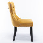 Nikki Collection Modern Velvet Upholstered Dining Chair Set