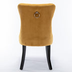 Nikki Collection Modern Velvet Upholstered Dining Chair Set