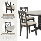 Orisfur 5-Piece Dining Table and Chairs Set