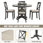 Orisfur 5-Piece Dining Table and Chairs Set