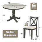 Orisfur 5-Piece Dining Table and Chairs Set
