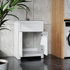 24in White Laundry Utility Cabinet Combo