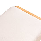 Natural Solid Wood Shoe Bench with High Rebound Sponge Cushion