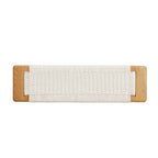 Solid Wood Bench with Handwoven Cane Seat