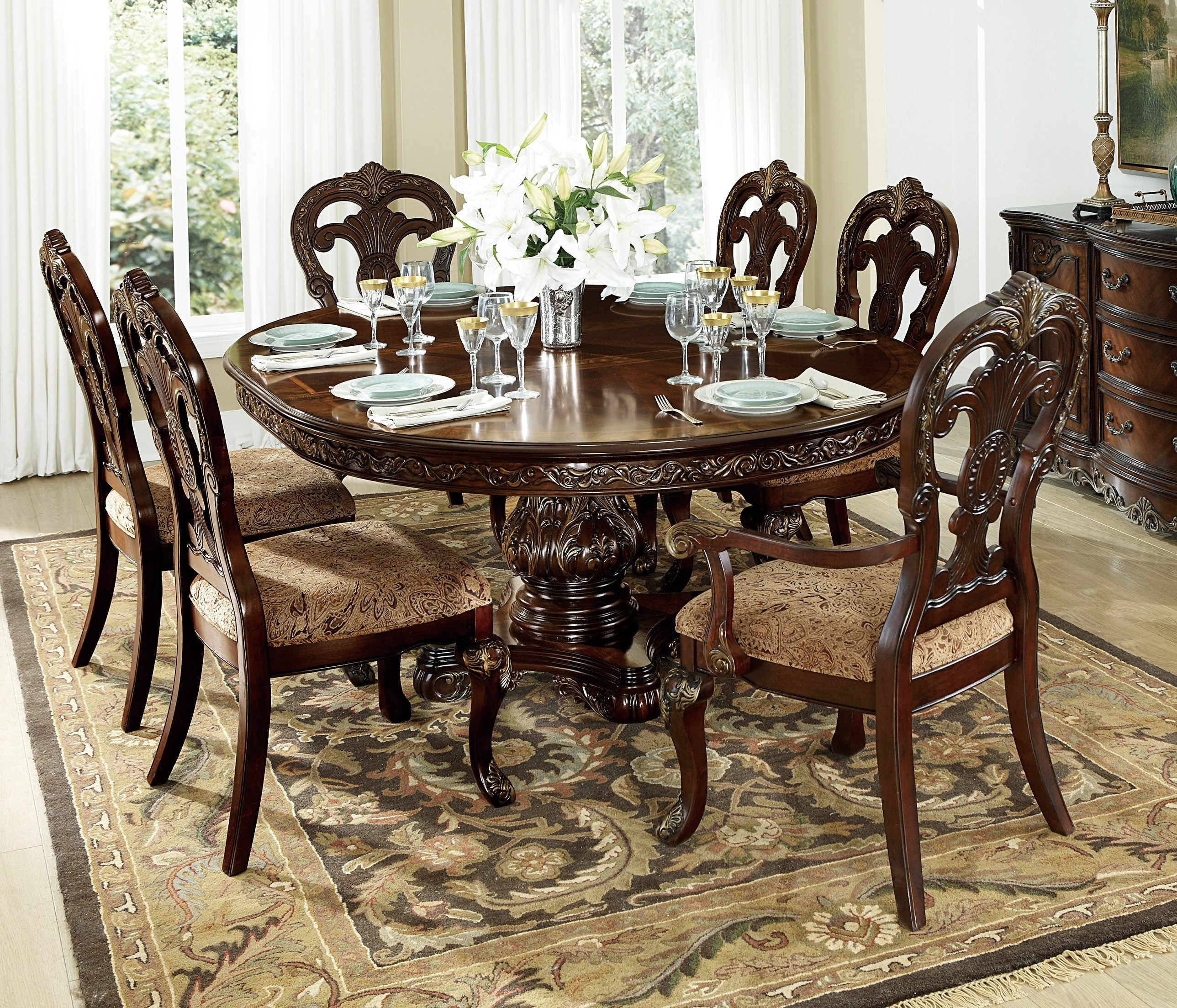 Elegant Style Beautiful Side Chairs 2pc Set
