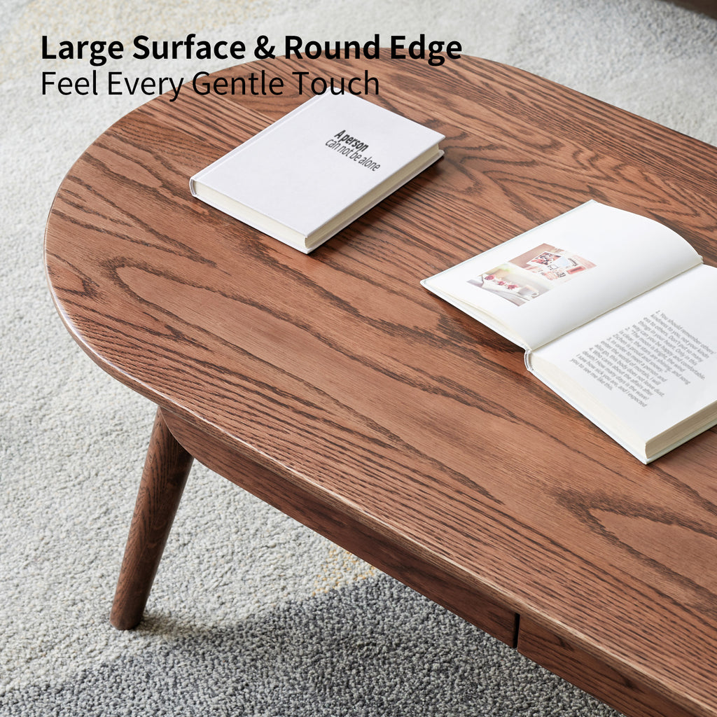Capsule Centre Table - Solid Wood Coffee Table with Drawers