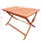 Foldable Patio Dining Set with 4 Chairs and 1 Table