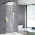 Luxury Rain Shower System with Handheld Mixer