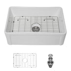 White Farmhouse Sink - 30 x 20 x 10 Inch Kitchen Sink