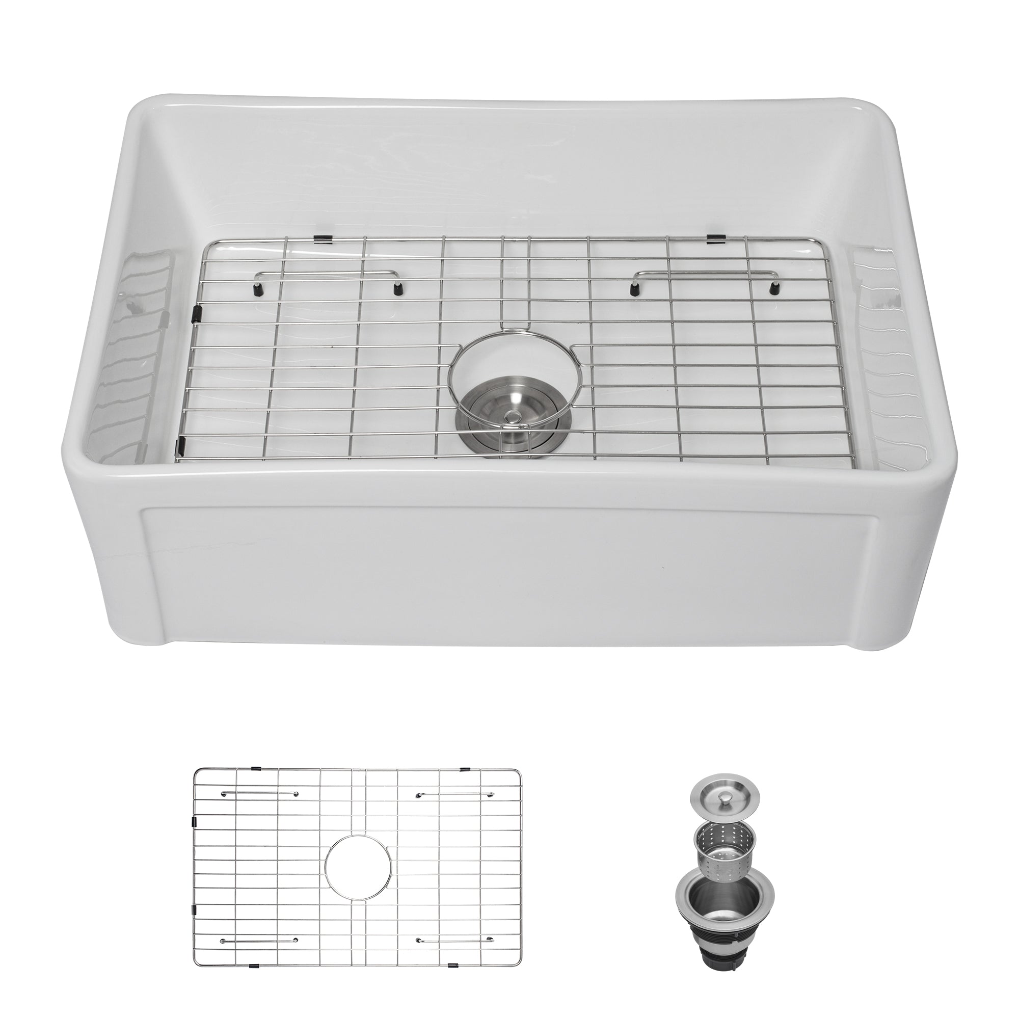 White Farmhouse Sink - 30 x 20 x 10 Inch Kitchen Sink