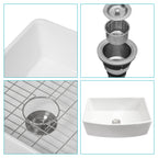 White Farmhouse Sink - 33 x 19 x 10 Inch