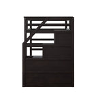 Twin-Over-Twin Bunk Bed with Twin Size Trundle and 3 Storage Stairs