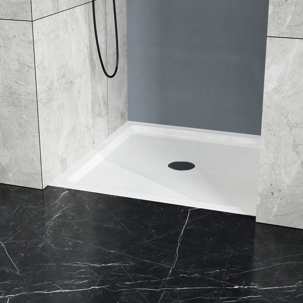 Goodyo 36x36 in Shower Base, Centered Drain Single-Threshold Shower Pan