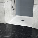 Goodyo 36x36 in Shower Base, Centered Drain Single-Threshold Shower Pan
