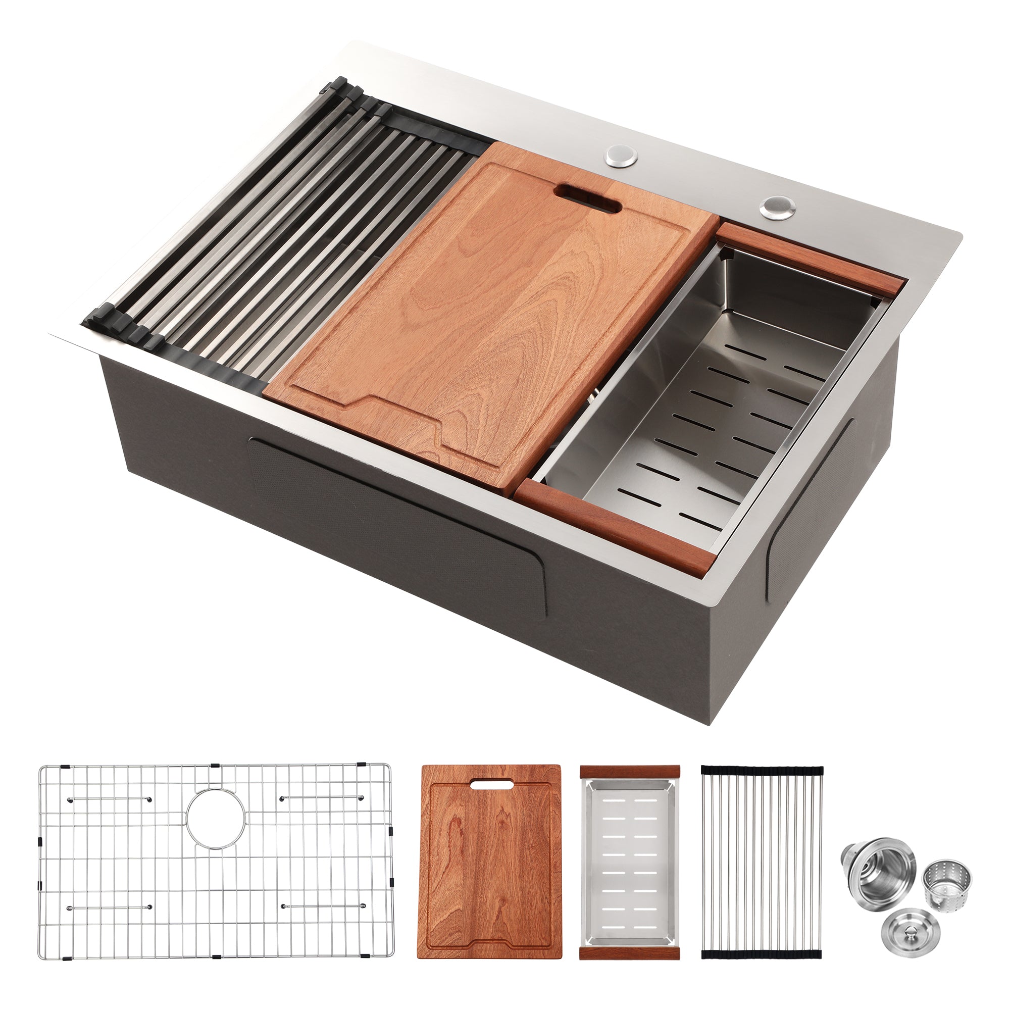 30 Drop Kitchen Sink - 30 x 22 x 10 Inch Kitchen Sink Drop-in Topmount Single Bowl