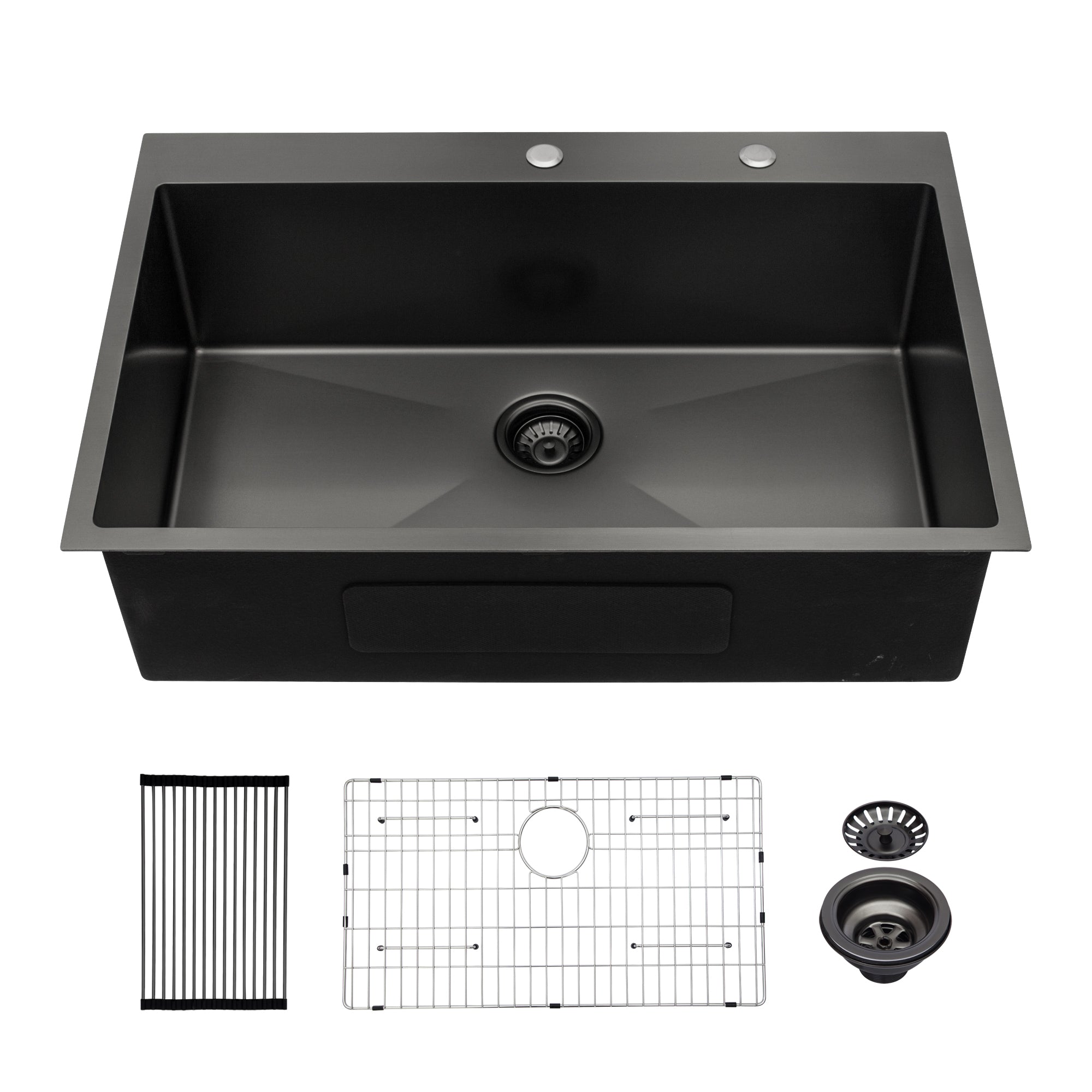 33 x 22 x 10 Inch Kitchen Sink Drop In Gunmetal