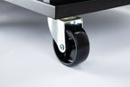 Mobile Kitchen Island with Extensible Rubber Wood Table Top