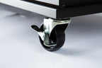 Mobile Kitchen Island with Extensible Rubber Wood Table Top