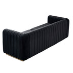 Contemporary Velvet Sofa Couch 84.25''W for Living Room