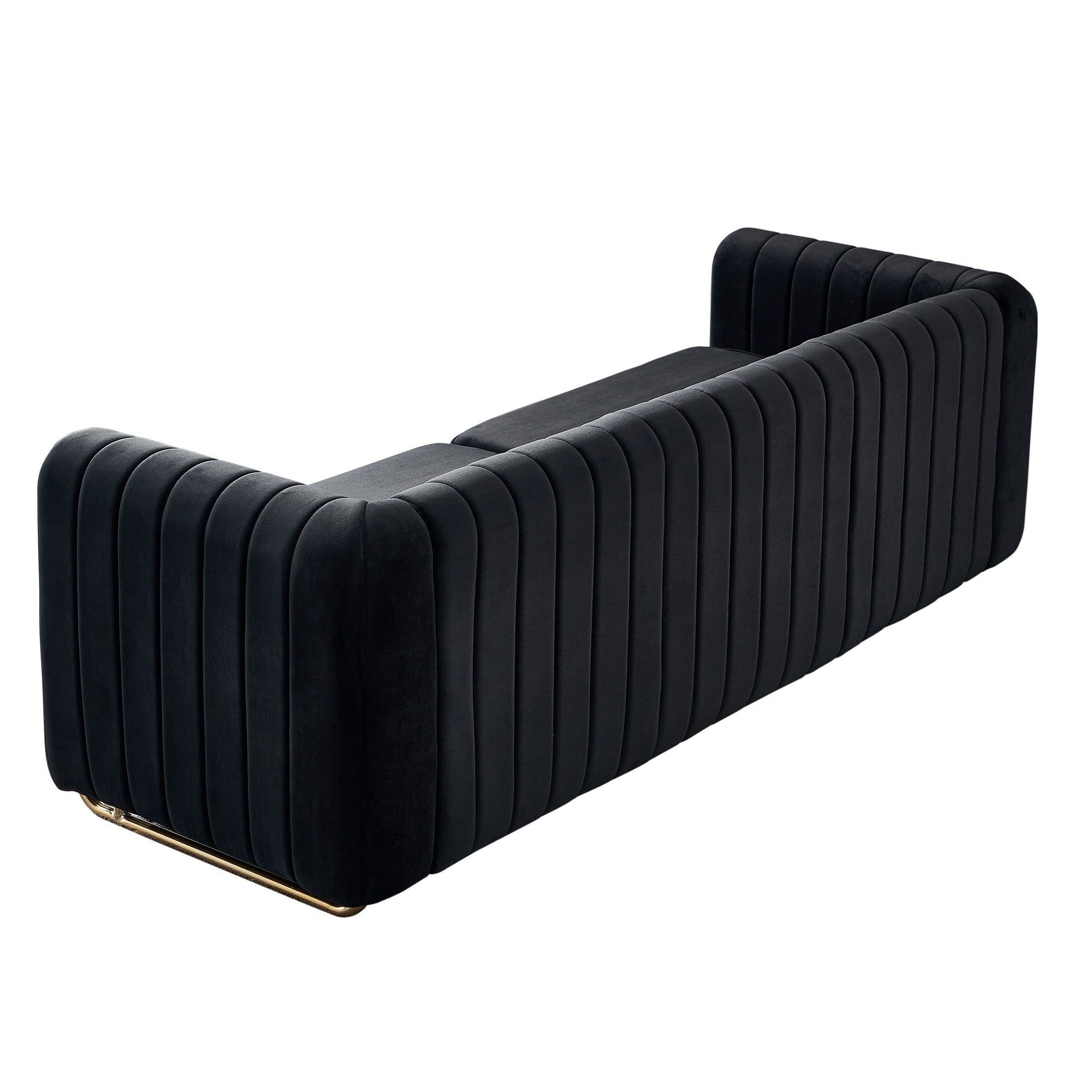 Contemporary Velvet Sofa Couch 84.25''W for Living Room