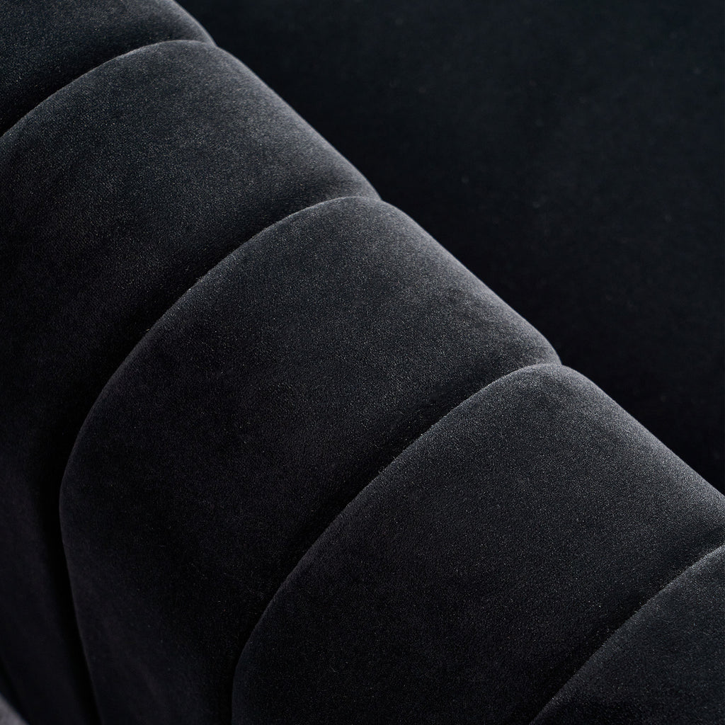 Contemporary Velvet Sofa Couch 84.25''W for Living Room