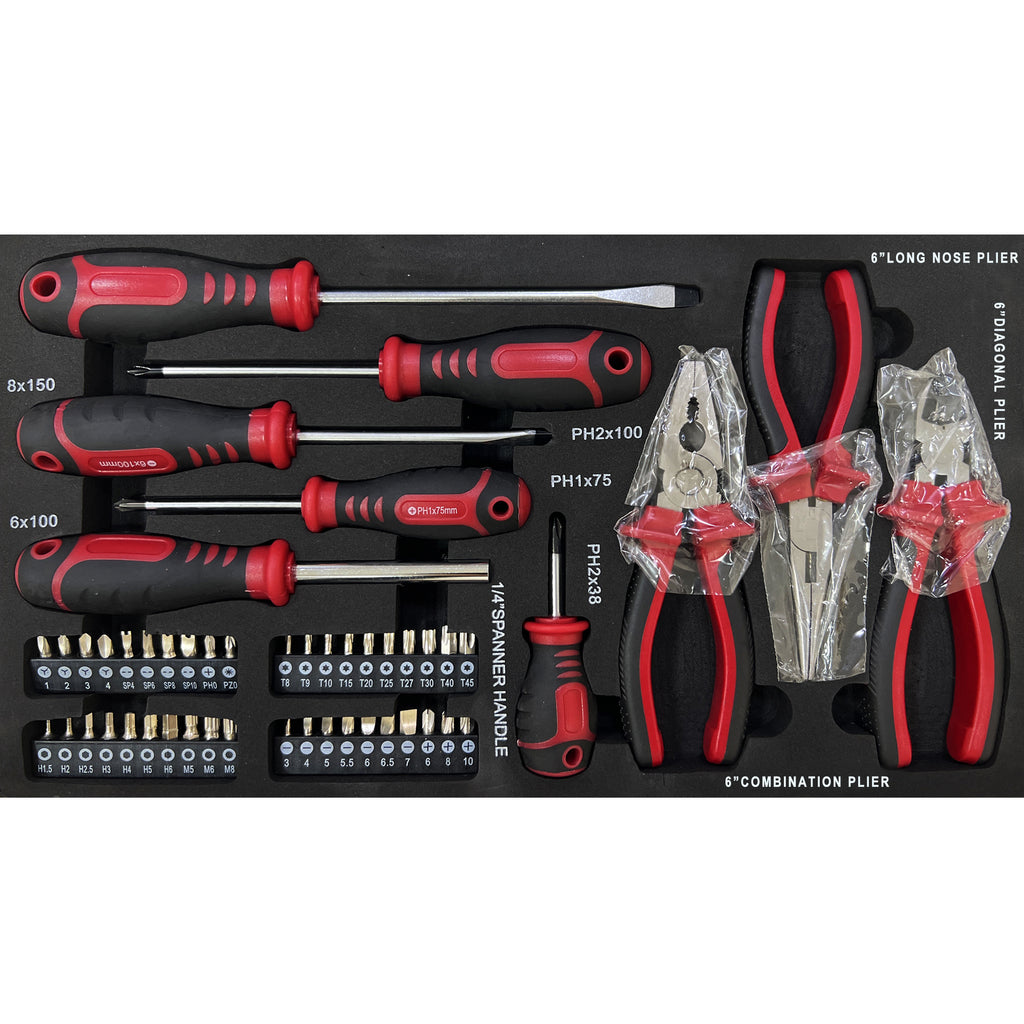20'' Portable 3-Drawer Steel Toolbox