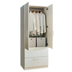 Emma Two-Door Wood Closet with Two Drawers