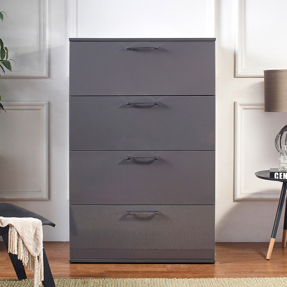 Bliss Glossy Four-Drawer Jumbo Chest