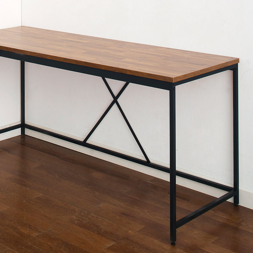 Olympus Wood and Metal Corner Desk in Acacia